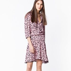 Zadig  & Voltaire Raspail Dress Hearts Smocked Medium